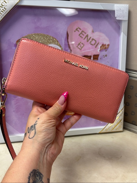 Michael Kors Handbags - Michael Kors Coral Zip-Around Wristlet Wallet NWOT